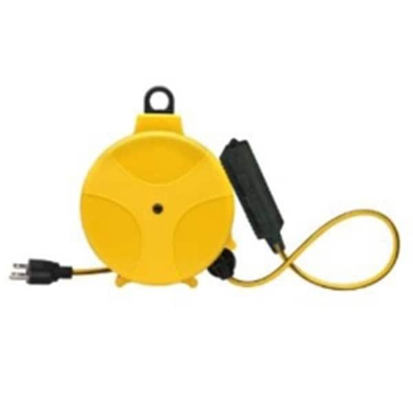 Southwire Coleman Cable E315 20 ft. Extension Cord Reel; 16 by 3 with Triple Tap Outlet; Plastic Housing ECIE315 - main